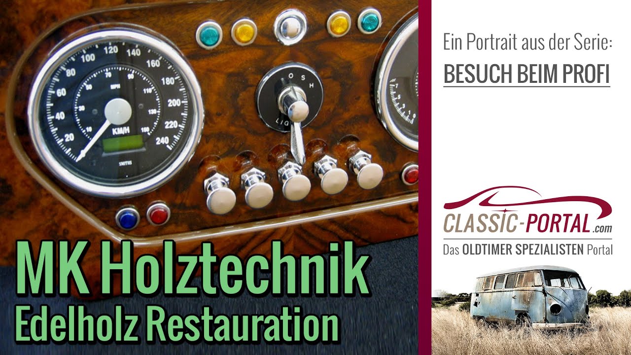 Oldtimer Holz Restauration -  Armaturenbrett, Zierteile, Lenkrad