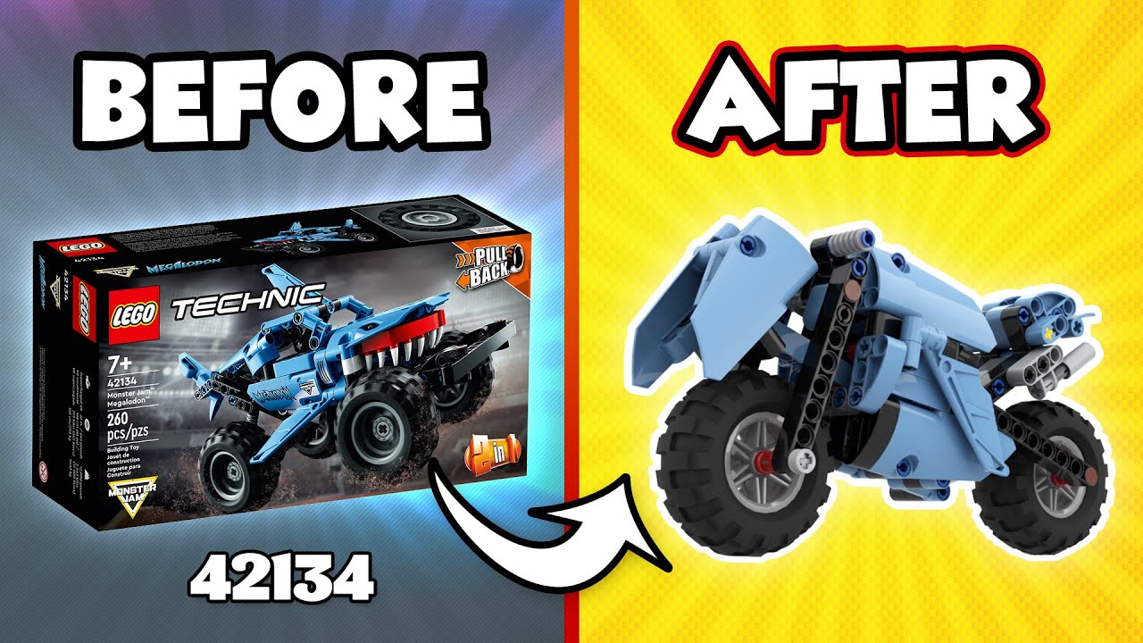 LEGO Technic Racing MEGALODON [166 element&oacute;w] Alternatywny model do zestawu (42134) Monster Jam M...