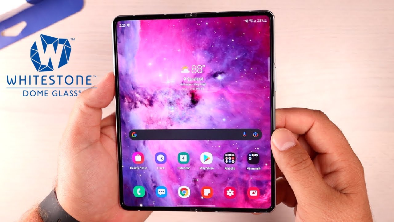 OFFICIAL Galaxy Fold 3 Whitestone Dome GLASS Silk Screen Protector Install Guide and Review w Cases