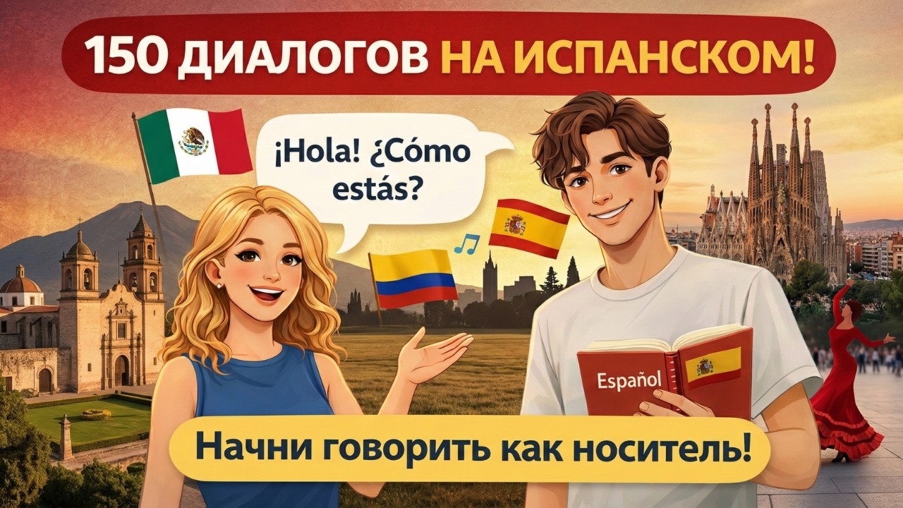 150 Диалогов на Испанском для Начинающих! Испанский A1-A2 | Учим Испанский с Нуля