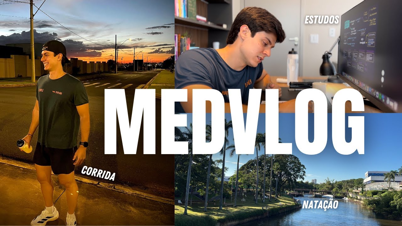 medvlog | natação no clube, corrida e muito estudo