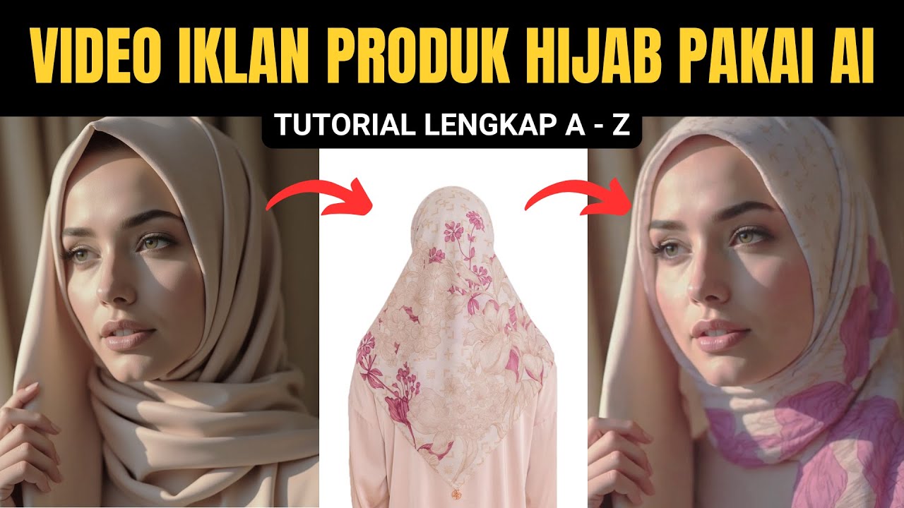 ADVANCED TUTORIAL Cara Membuat Video Iklan Produk Hijab Scarf Pakai AI Dzine Leonardo Runway