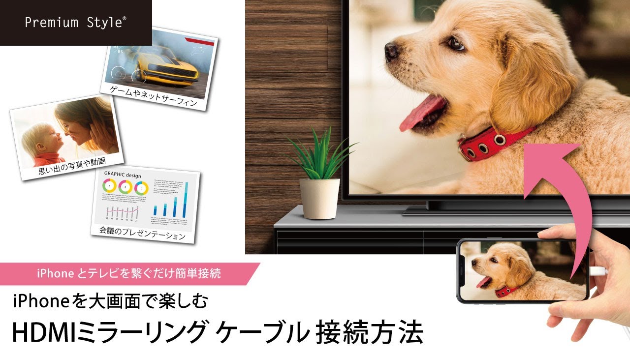 【Premium Style】株式会社PGA製 HDMIミラーリングケーブルの使い方「PG-IPTV」