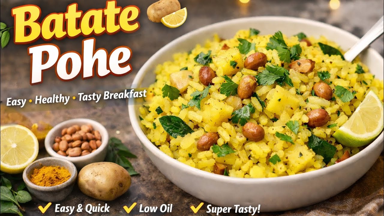 😍 बटाटे पोहे | Potato Poha 😋 @CookwithDr_PriyankaBabar #poha #poharecipe #easyrecipe #viral #food 