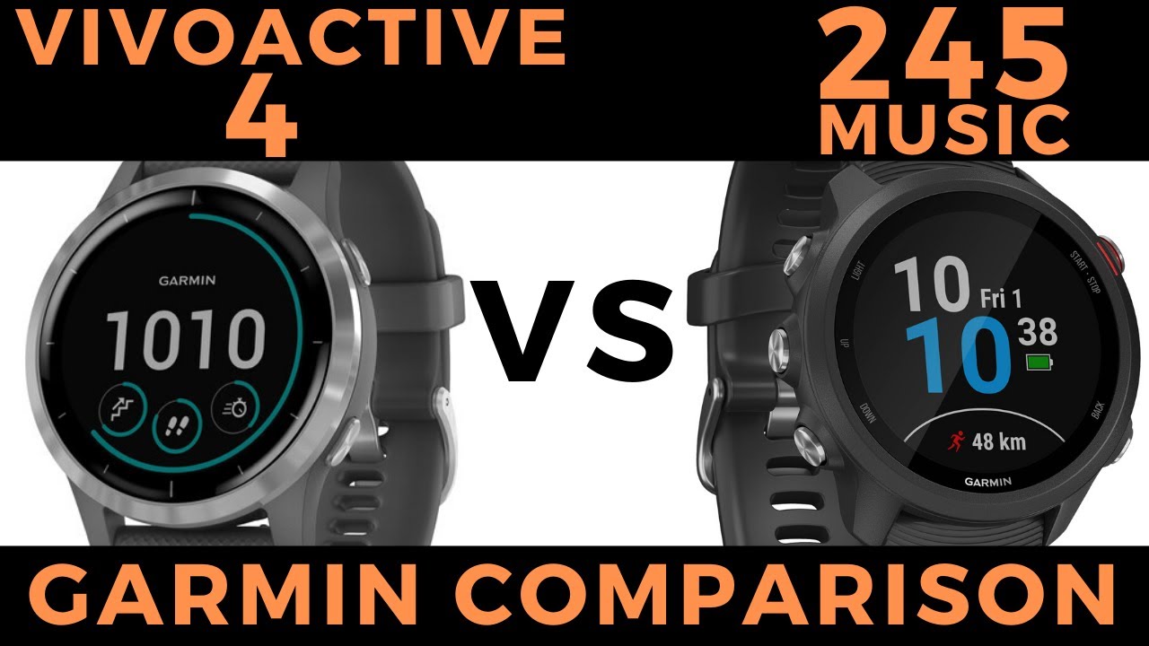 Forerunner 245 Music vs Vivoactive 4 - Garmin Smartwatch Feature Comparison and Review
