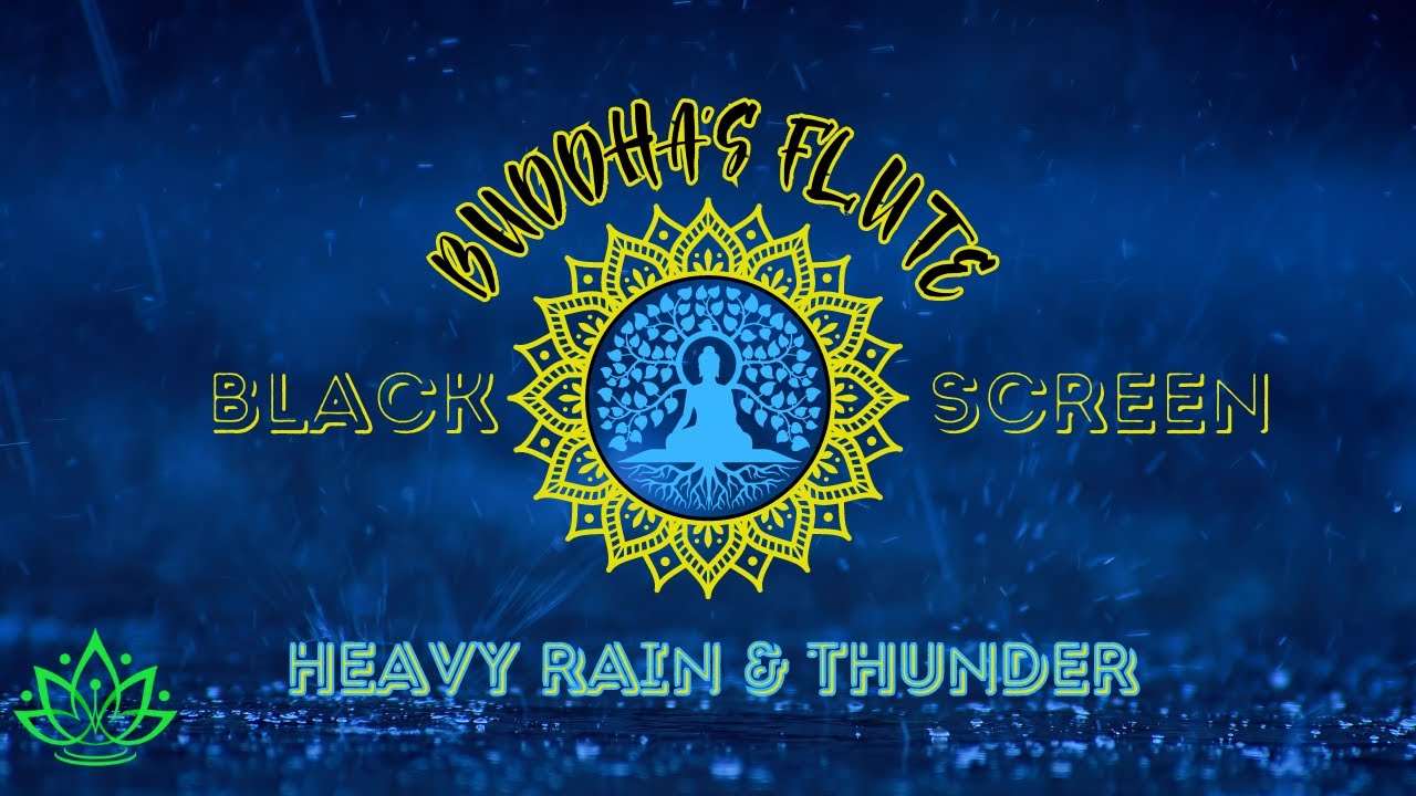 BLACK SCREEN 15-minute SLEEP MAGIC: Rainstorm & Flute Music