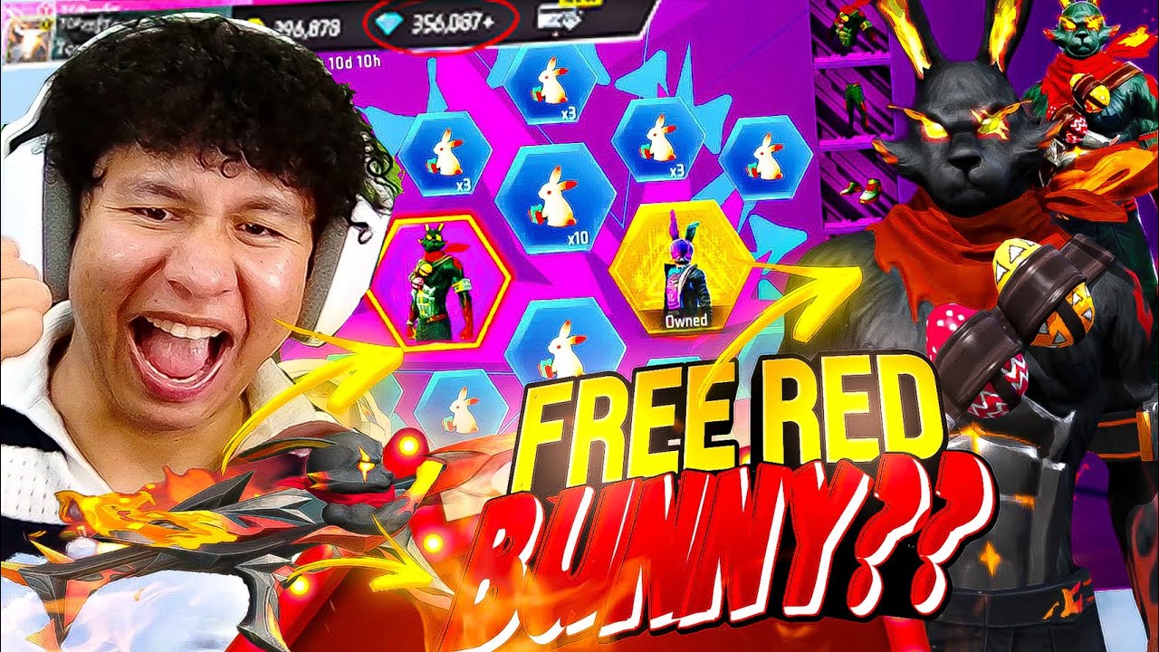 Free Fire But Late Red Bunny Bundle Opening 🤪 Tonde Gamer