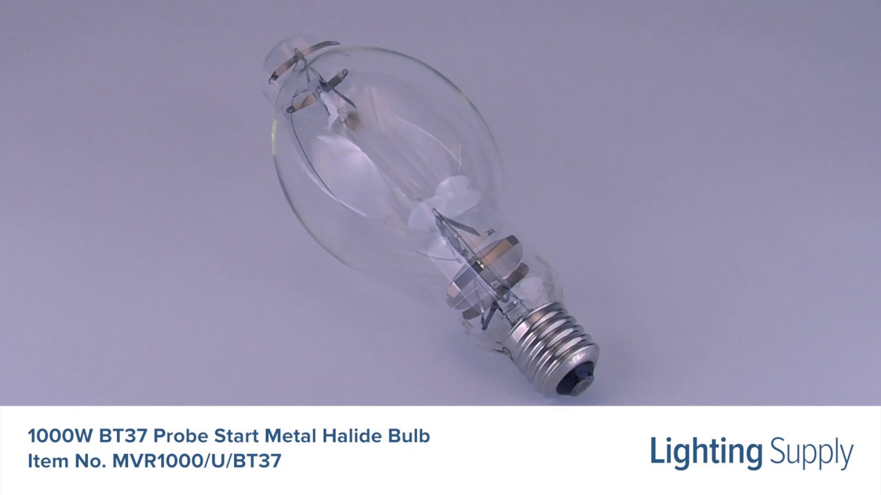 GE 1000W BT37 Probe Start Metal Halide Bulb (MVR1000/U/BT37)