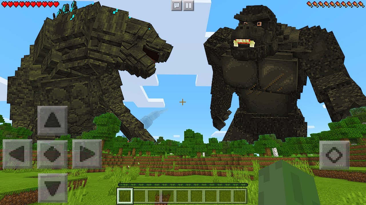 Я нашел ГОДЗИЛЛУ против КИНГ-КОНГА в Minecraft Pocket Edition... (Godzilla DLC)