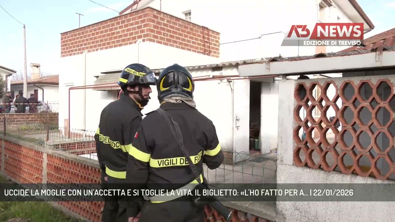 UCCIDE LA MOGLIE CON UN'ACCETTA E SI TOGLIE LA VITA. IL BIGLIETTO: «L'HO FATTO PER A... | 22/01/2026