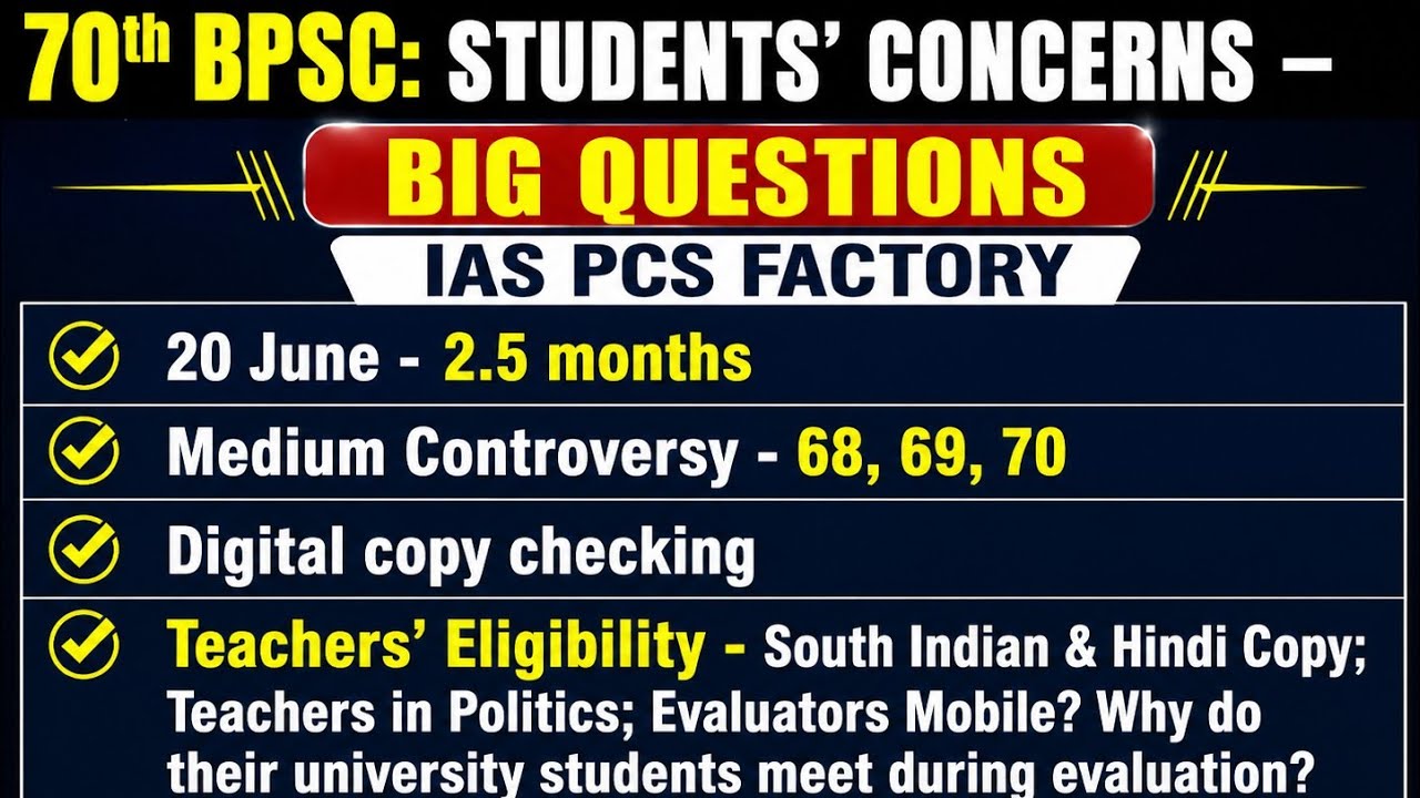 70वीं BPSC BIG Questions❓ Language Controversy! Copy Checking?