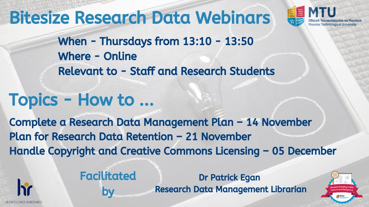 How to Complete a Research Data Management Plan