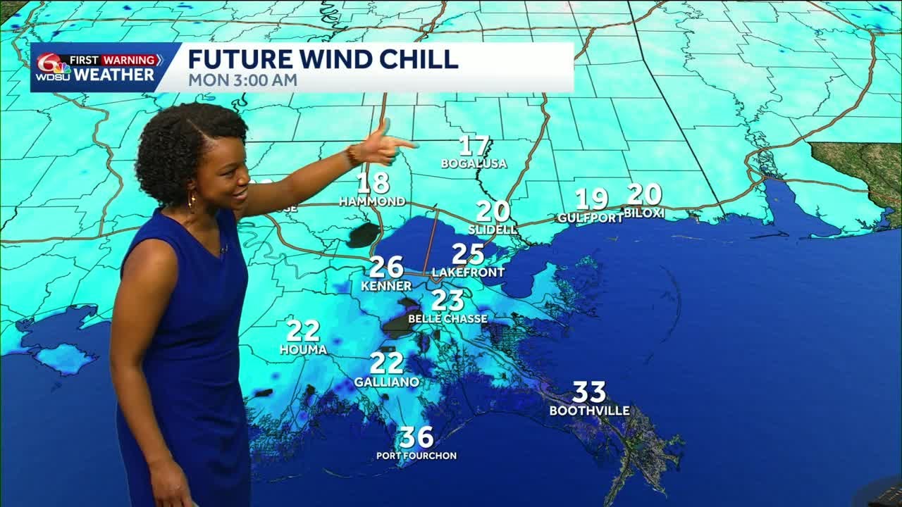 Dangerously cold temperatures expected late Sunday, early Monday in New Orleans
