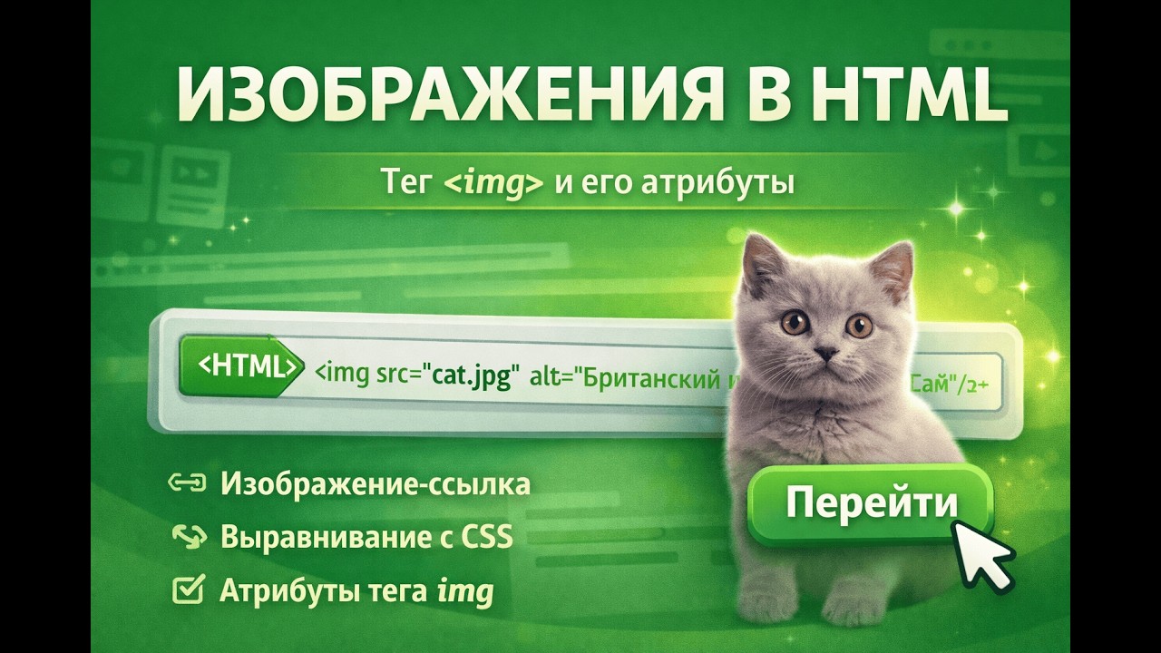 Изображения в HTML — тег img и его атрибуты