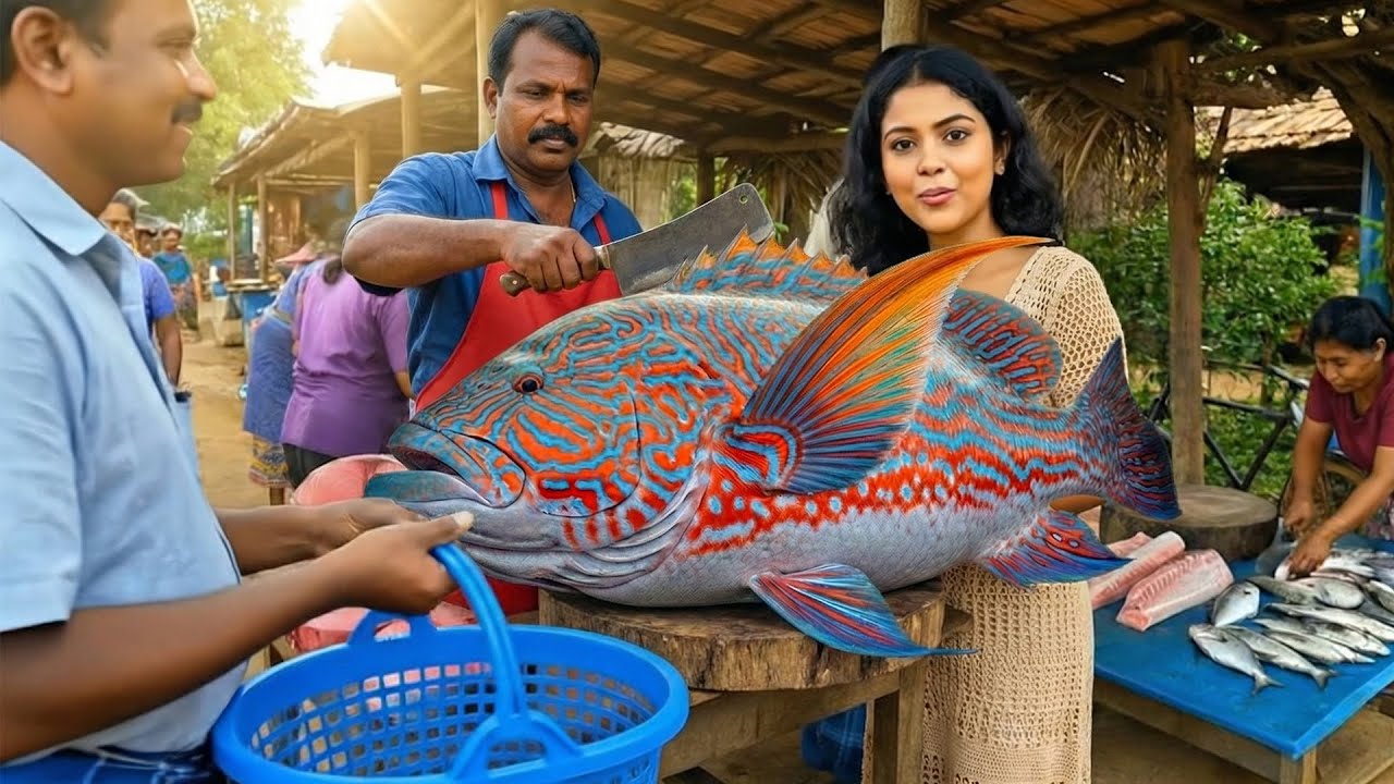 Wow!! Beautiful Nature Rural Village Worth Fish Market Hidden Paradise  Never Seen Before!