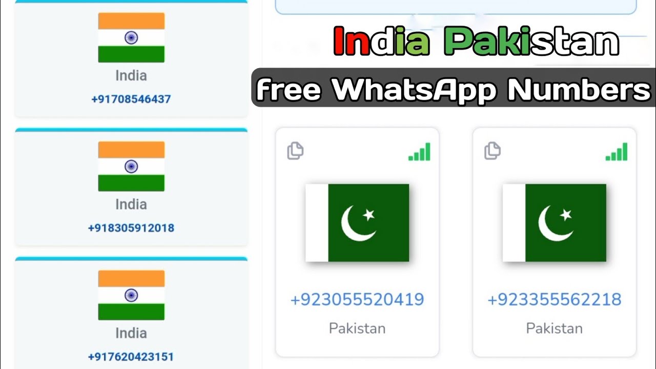 Get FREE Pakistan Virtual Number For WhasApp | India Unlimited Temp Numbers Telegram Gmail