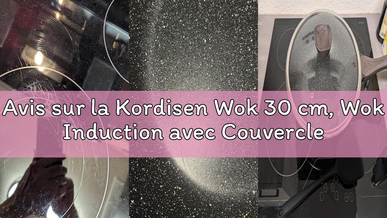 Avis sur la Kordisen Wok 30 cm, Wok Induction avec Couvercle, Anti-adhésif Revêtement Pierre, Compat