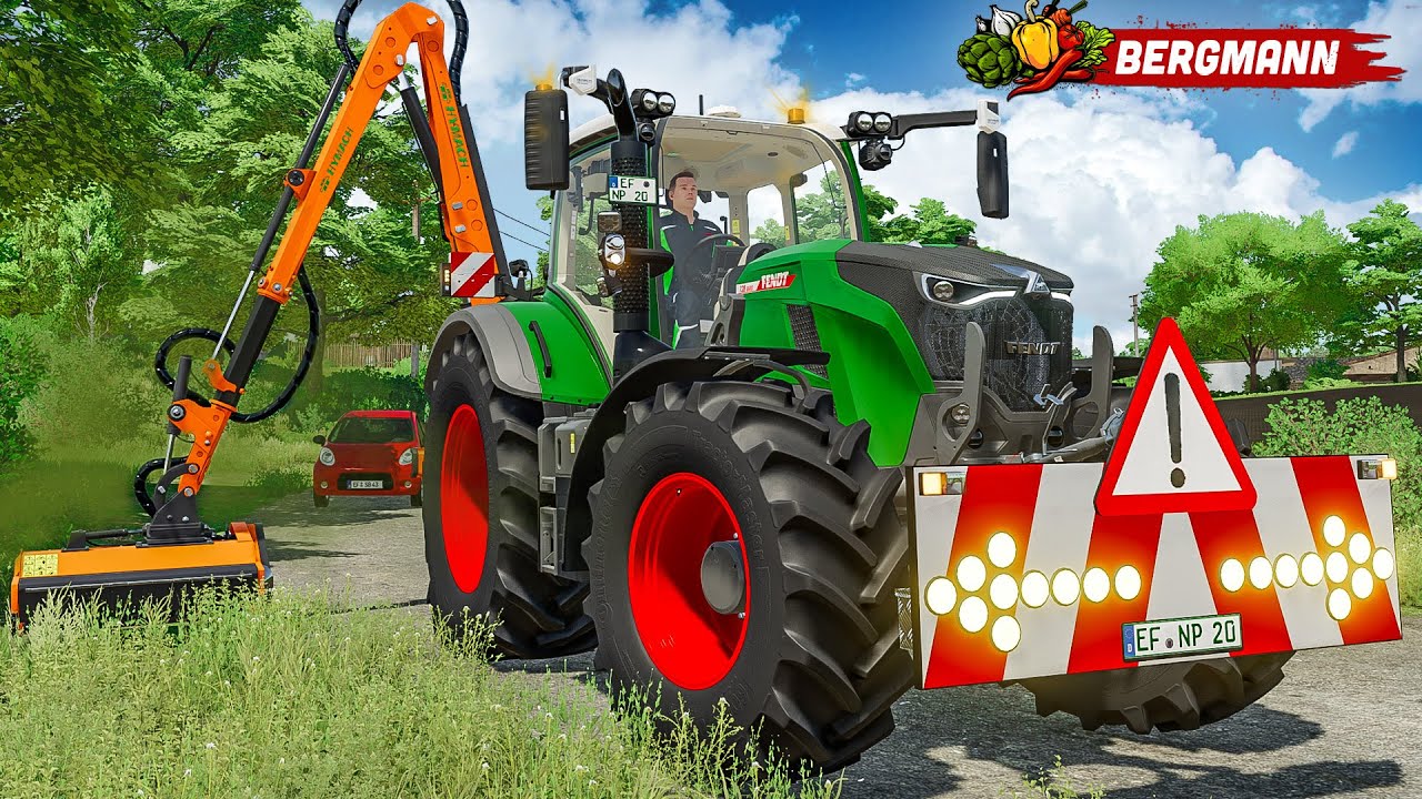 LS22: Gr&uuml;nstreifen an den Stra&szlig;en m&auml;hen! | Hof Bergmann #17 | LANDWIRTSCHAFTS SIMULATOR 22