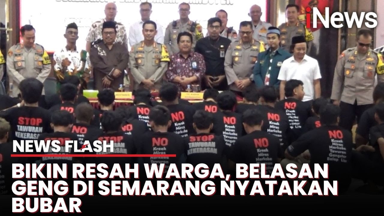 19 Kelompok Gangster di Semarang Diruqyah, Resmi Menyatakan Bubar dan Minta Maaf ke Masyarakat