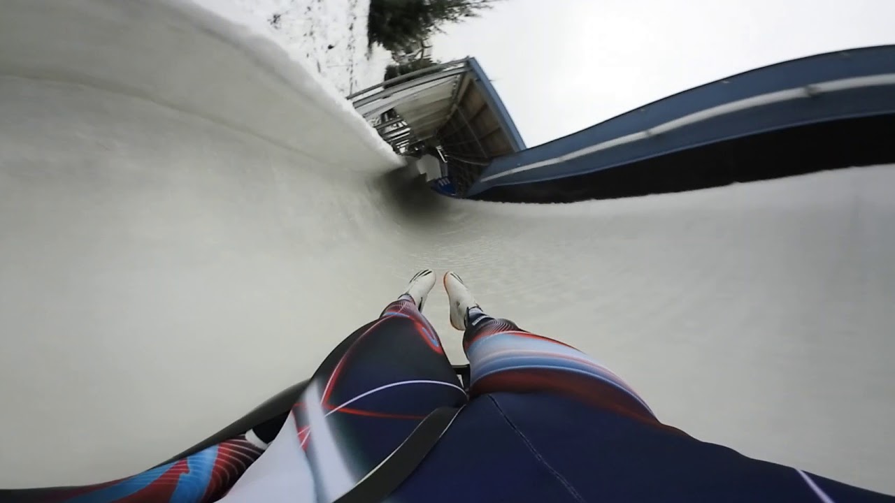 Luge run with 360 degree camara in Altenberg (Germany)