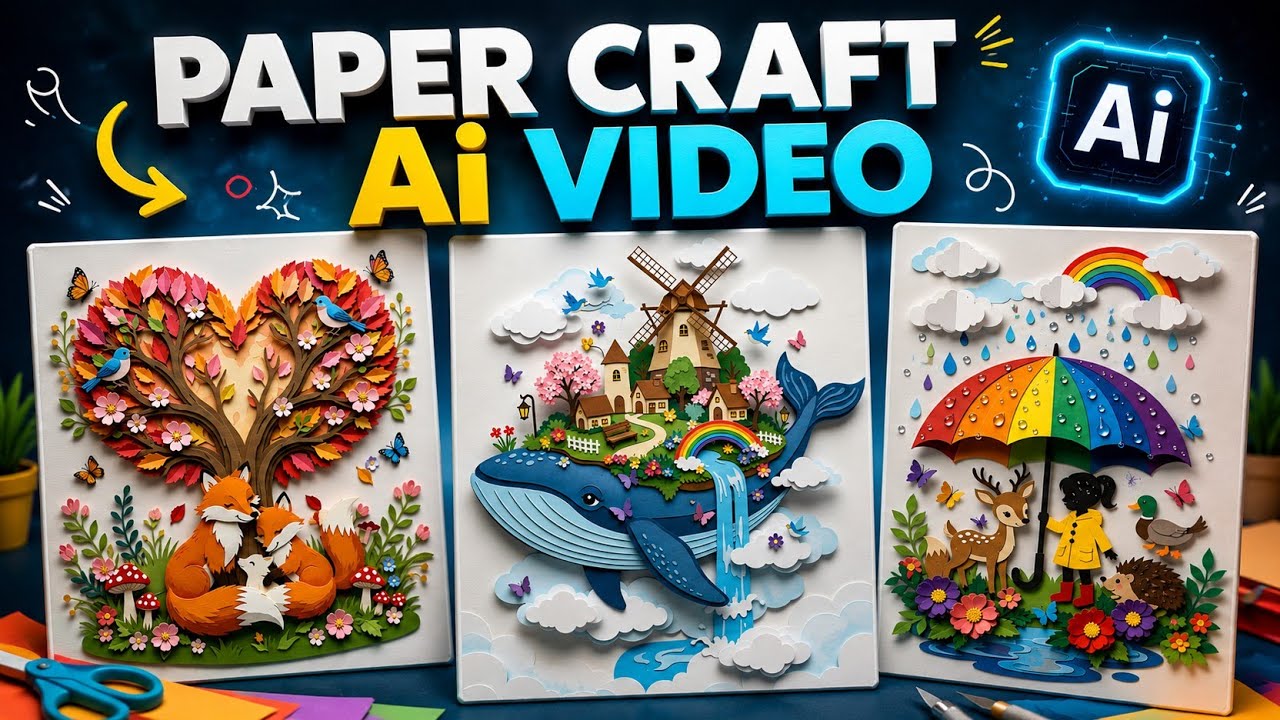 Create Unlimited Viral Paper craft Ai Videos | Paper Craft Ai Videos Kaise Banaye