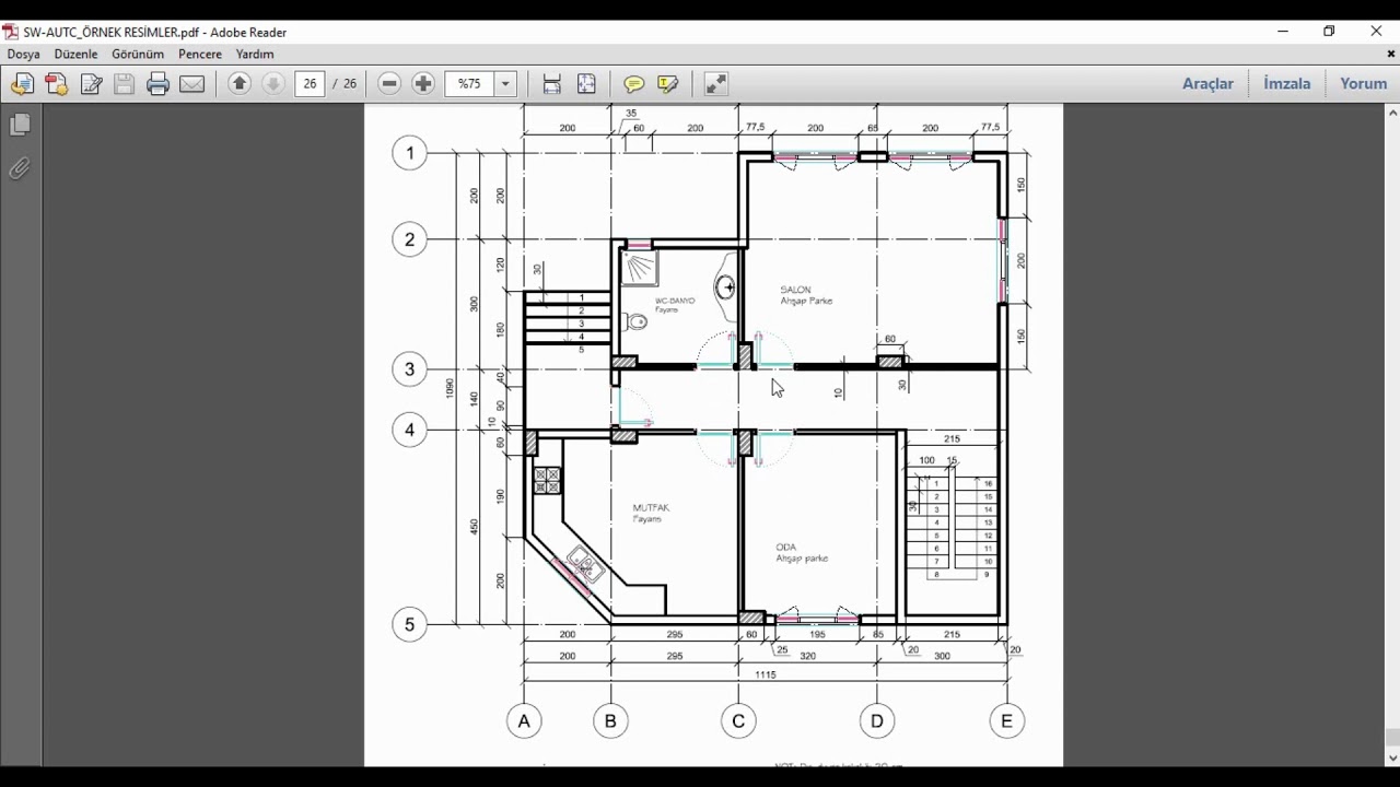 Autocad ile Kat Planı Çizmek #autocad #kurs #eğitim #eğitimseti