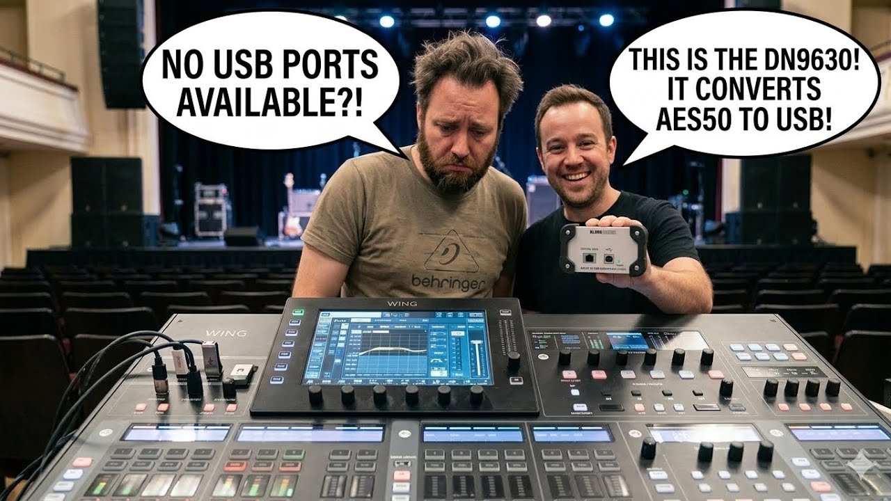 Обратная связь через AES50 с использованием DN9630 для преобразования в USB при сохранении исполь...