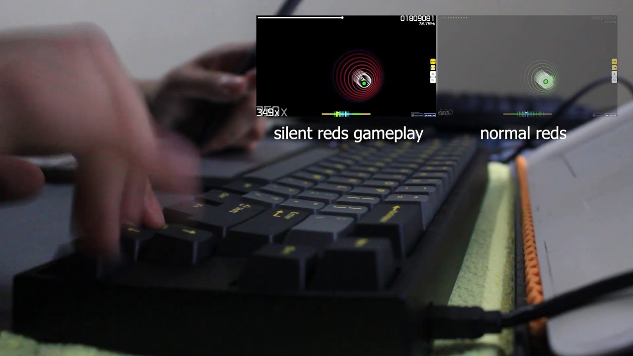 how loud are cherry mx silent reds? comparison w/ osu