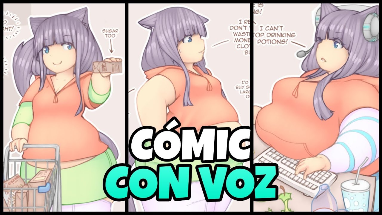 El juego de engorde - Cómic feederism doblado (Pixiveo)