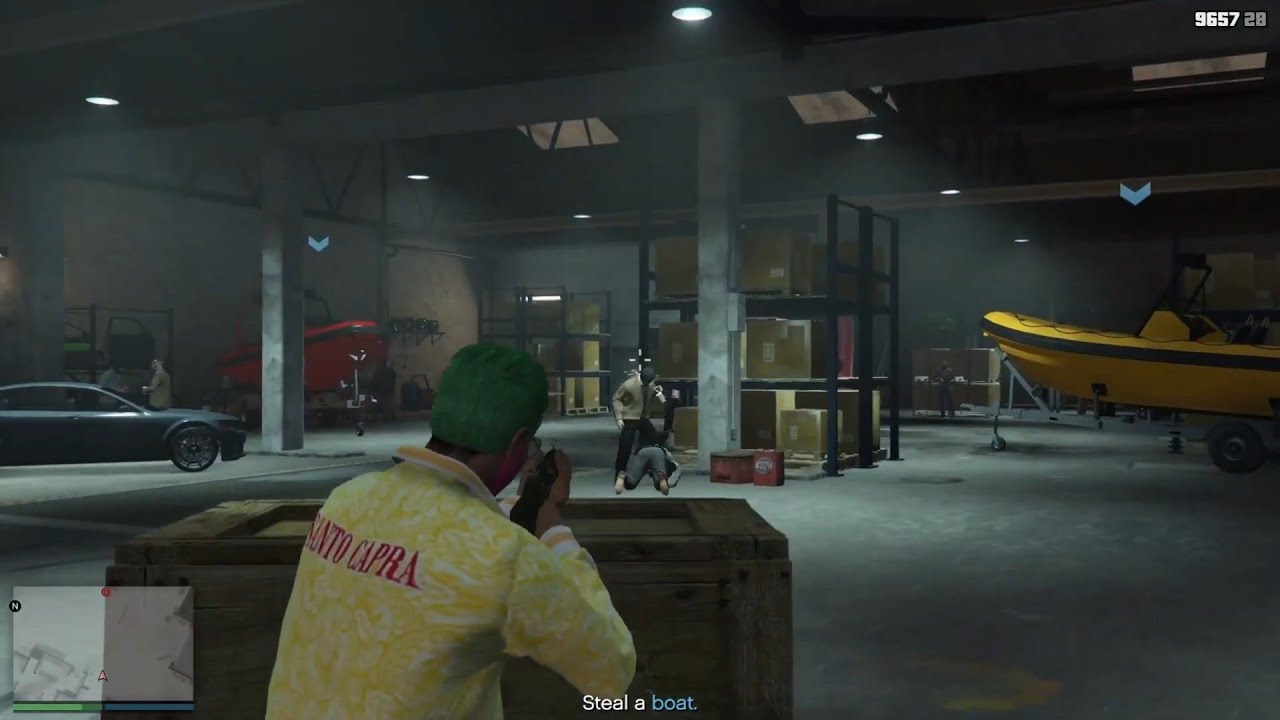 GTA Online Salvage Yard Robbery Task : Boat (Cargo Ship Robbery) GTA 5