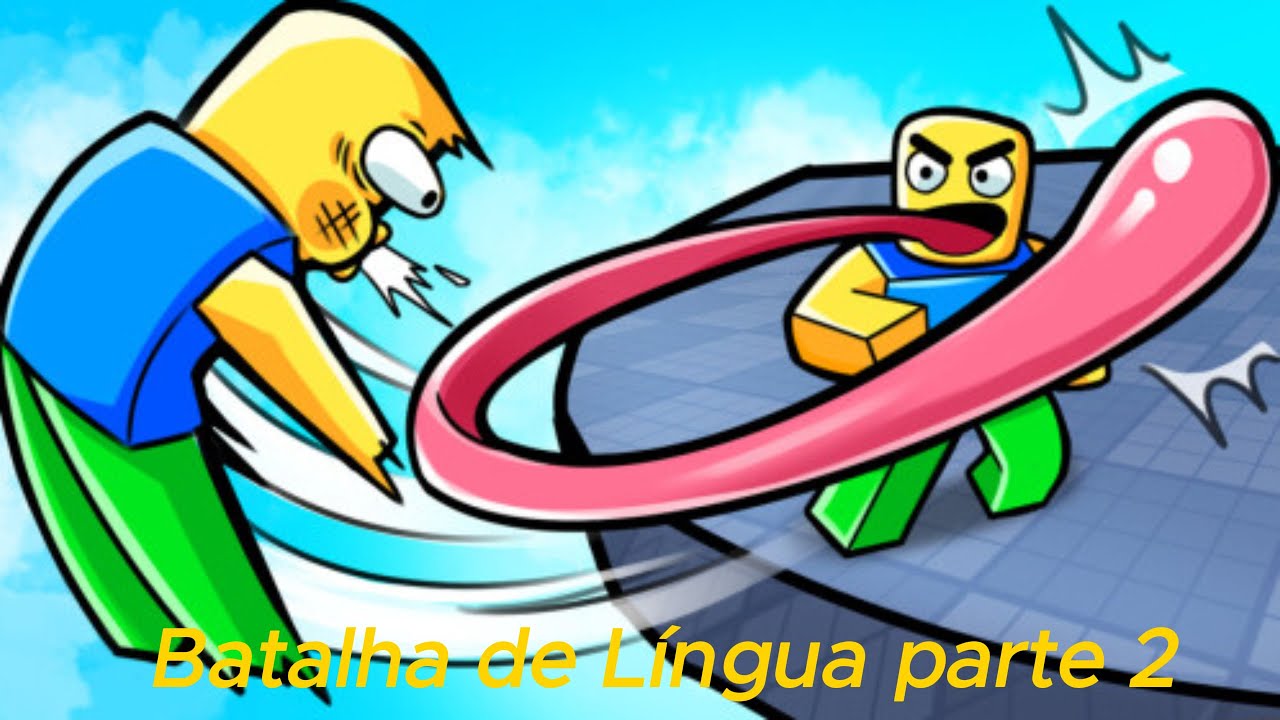 Batalha de língua no roblox parte 2, língua trampolim