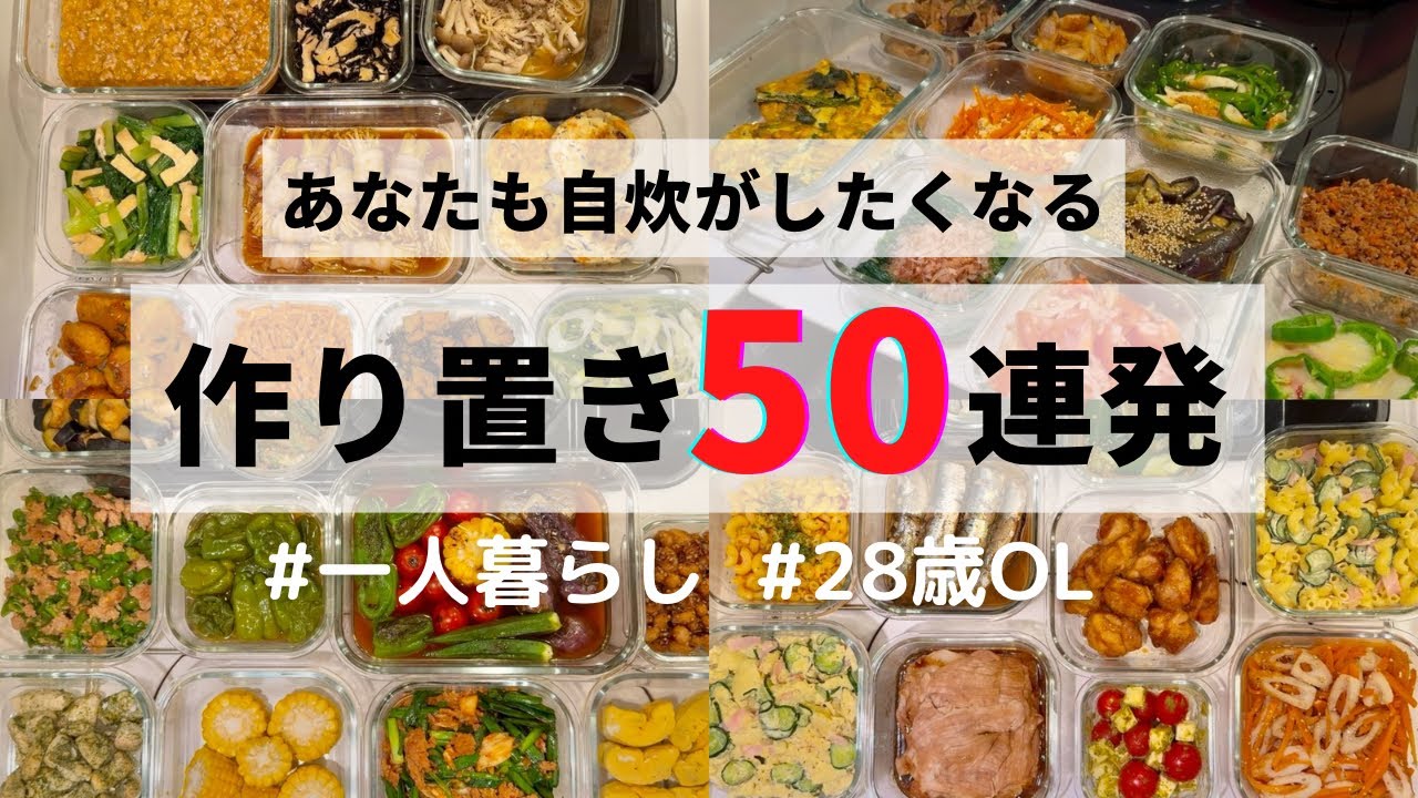 一生役立つ作り置き50品！メインから副菜まで🙆‍♀️【作業用】