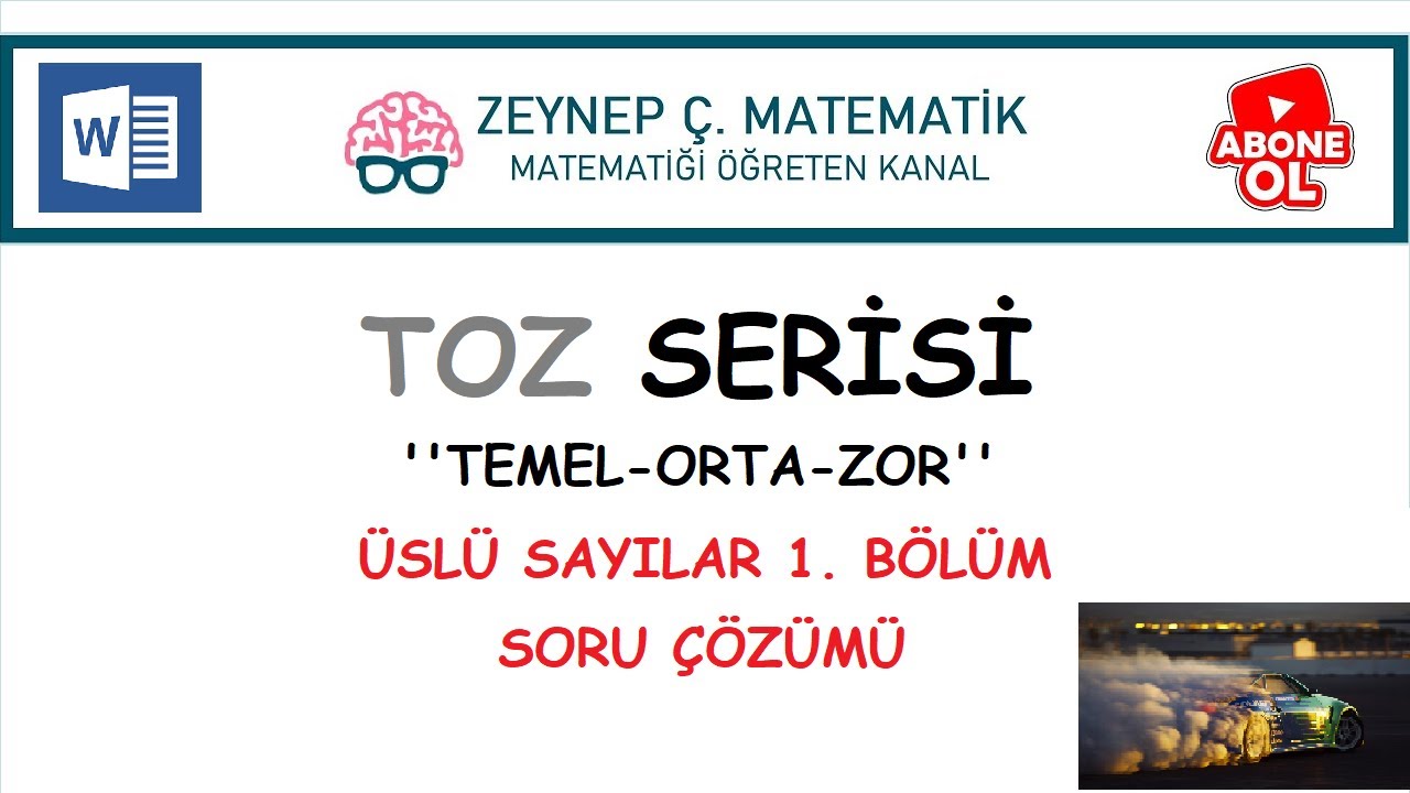 ÜSLÜ SAYILAR 1.BÖLÜM SORU ÇÖZÜMÜ