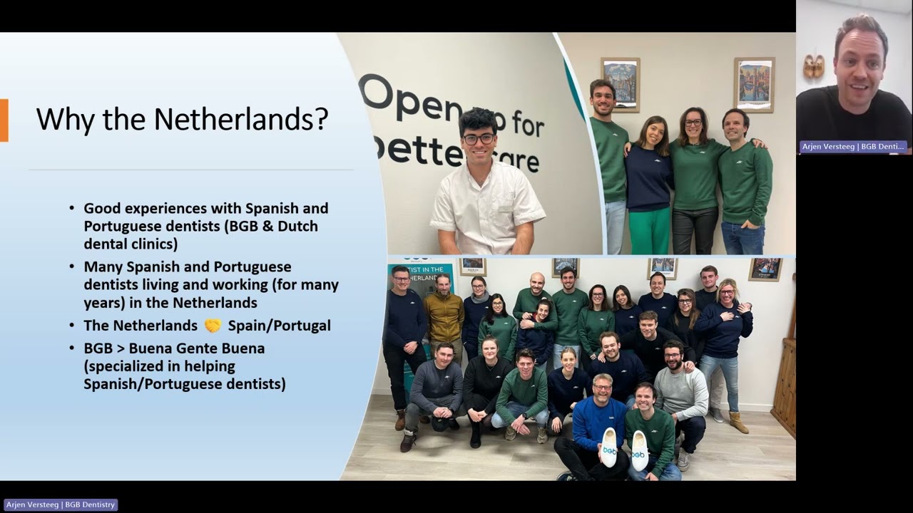Webinar BGB – Why Spanish and Portuguese dentists should consider a career in the Netherlands