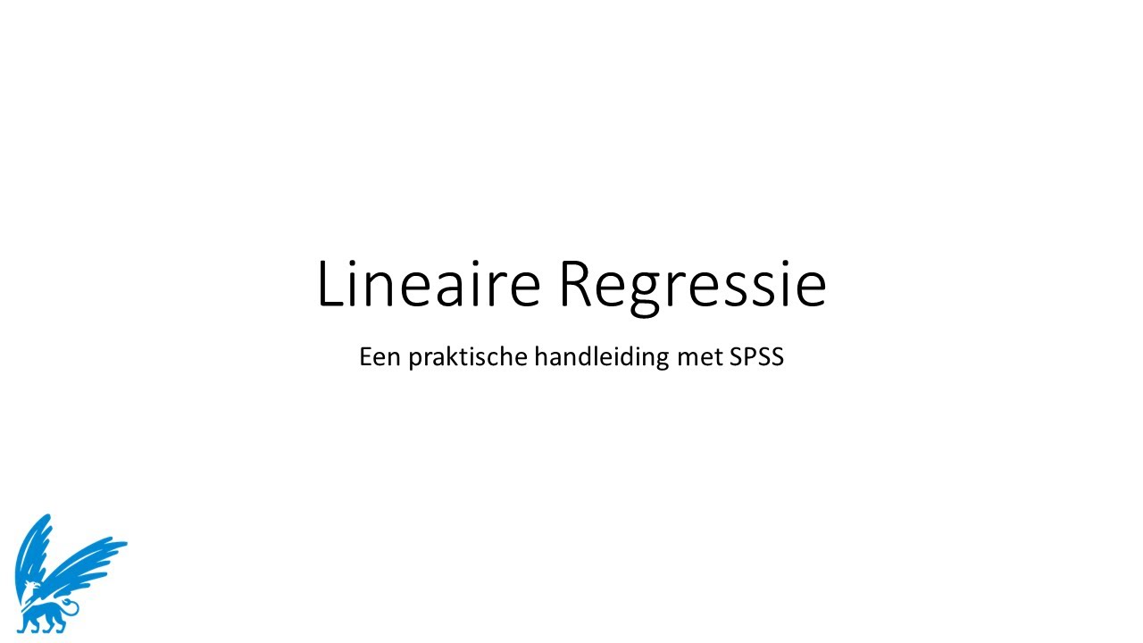 Video 2 - Lineaire Regressie in SPSS