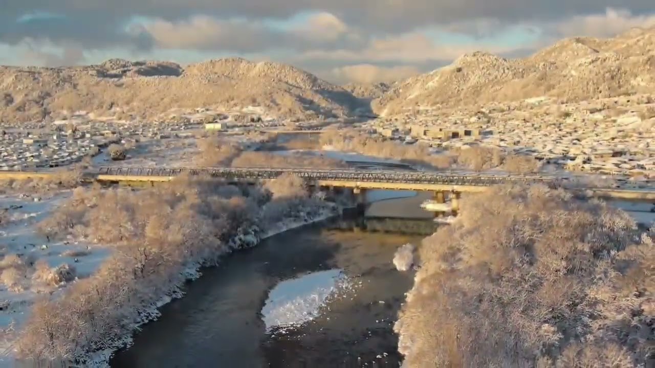 雪の犀川