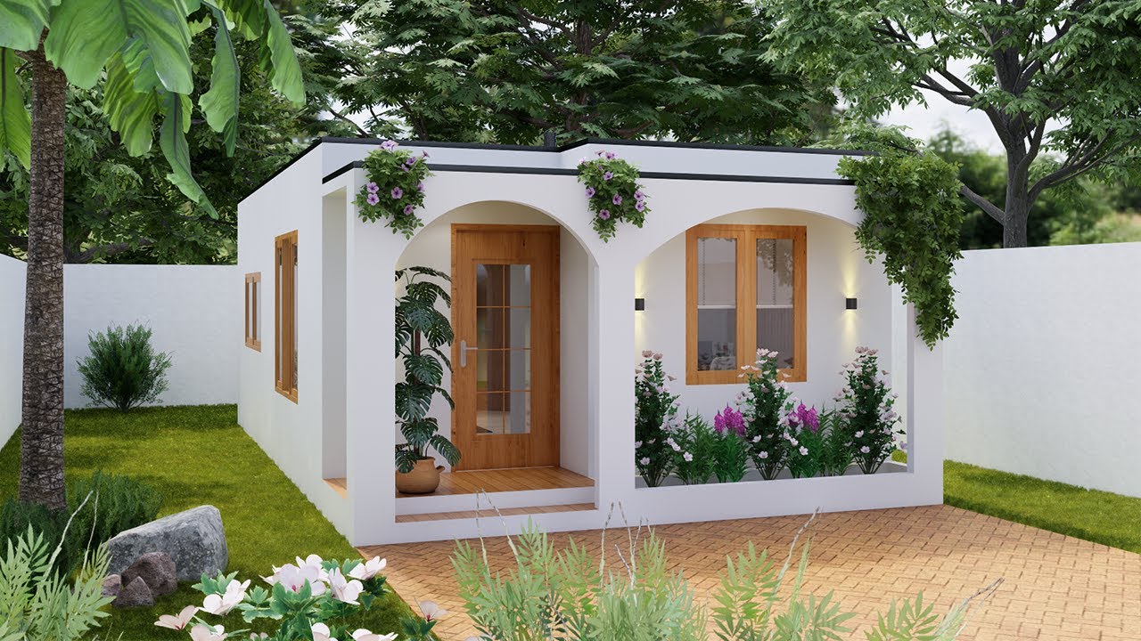 16'x26' (5x8 Meters) Small House Design With 2 Bedrooms | Small 1 Story House