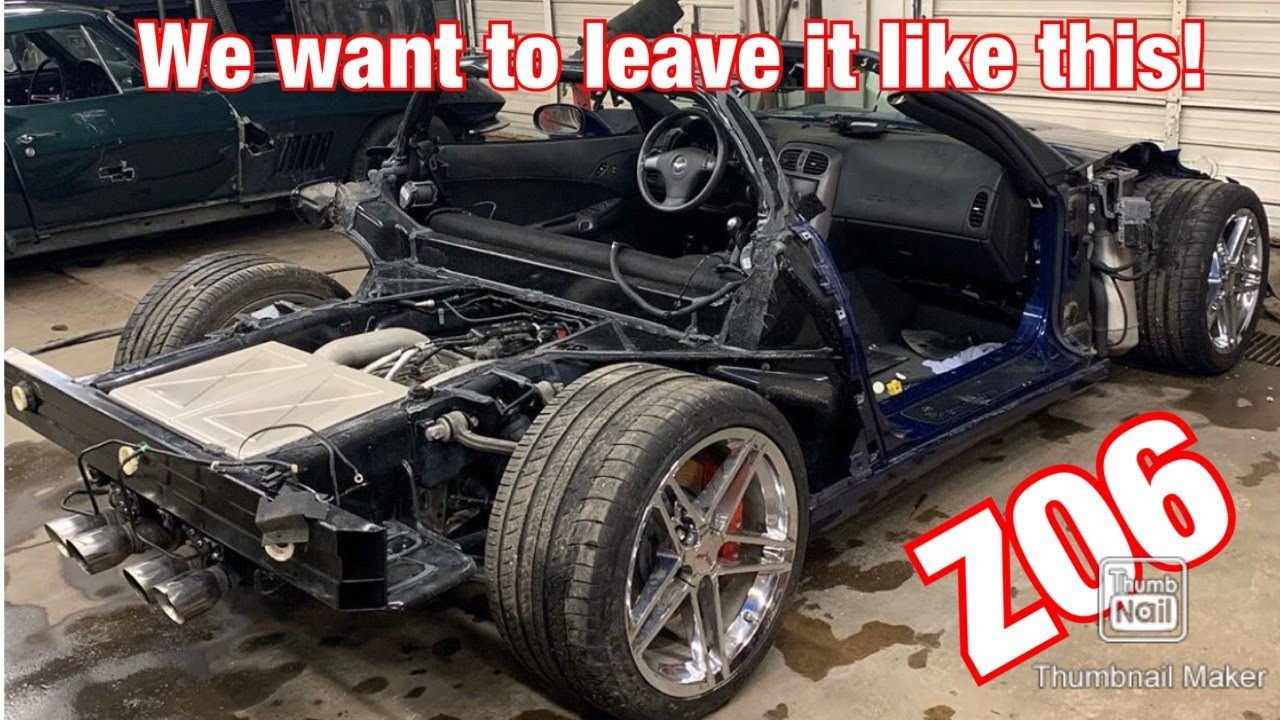 Frame Damage?? Wrecked 2007 C6 Corvette Z06 Part 3