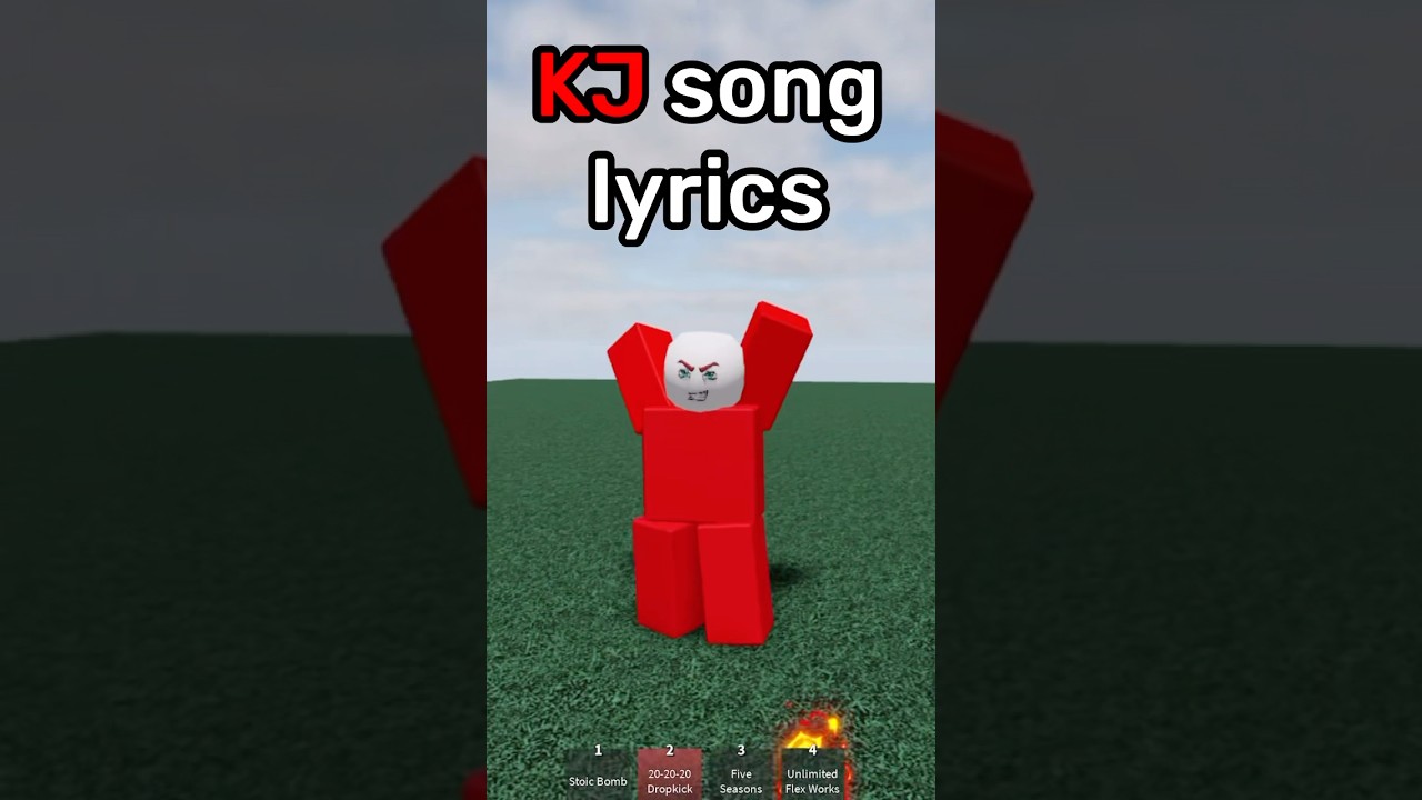 KJ Song Lyrics in The Strongest Battlegrounds #roblox #tsb #shorts