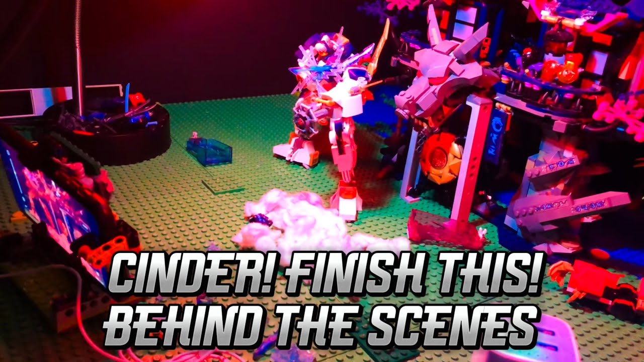 Behind The Scenes of “CINDER! FINISH THIS!” (Ninjago Dragons Rising Stop Motion)