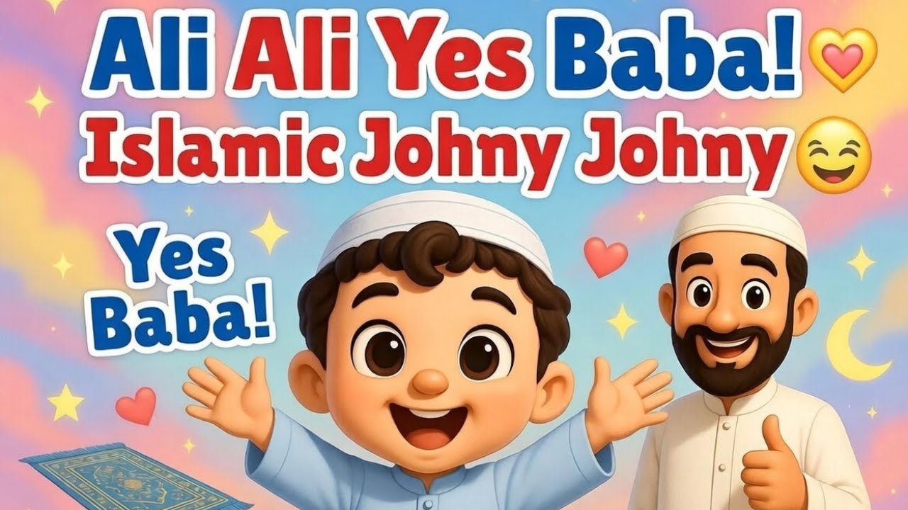 Ali Ali Yes Baba! Johny Johny muslim version | #deenkids #muslimrhymes #muslimcartoon