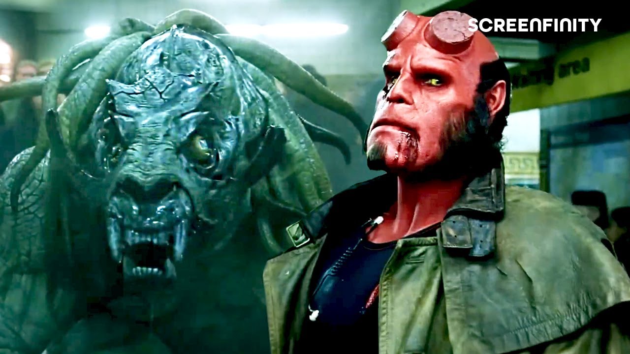 Hellboy's thrilling showdown with giant subway monster (ft. Ron Perlman) | Hellboy | Screenfinity