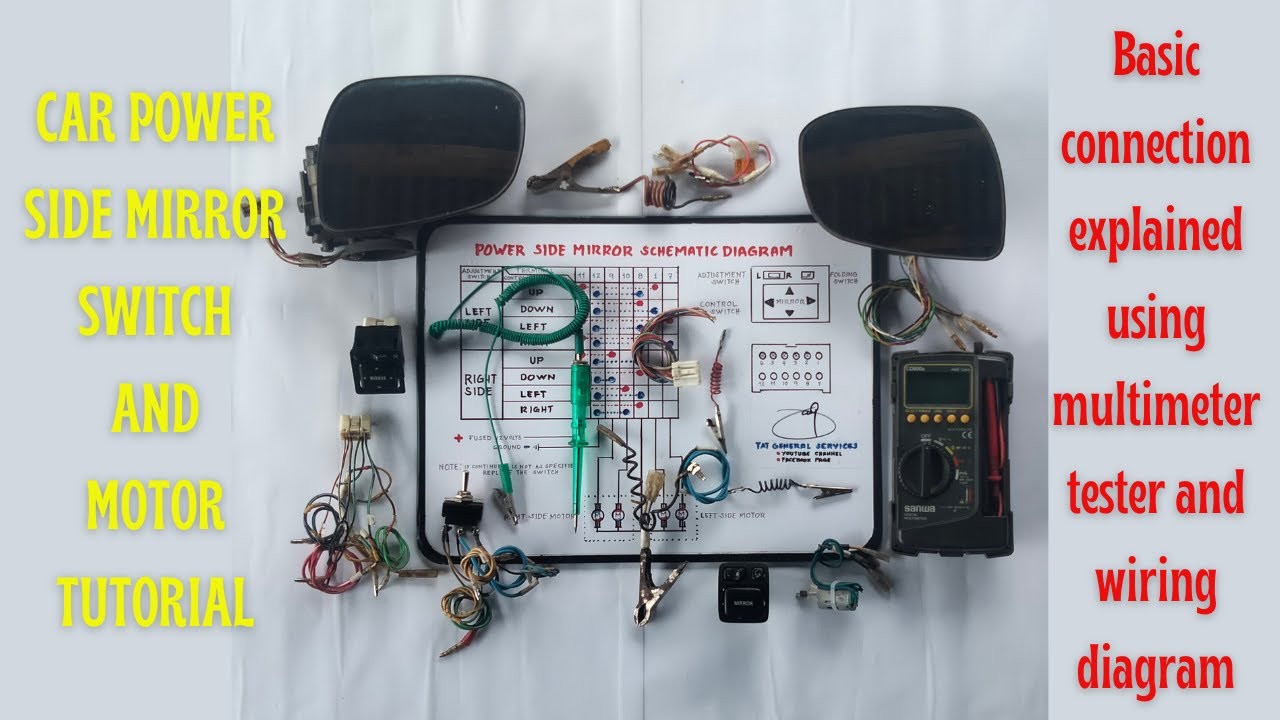 Car Power Side Mirror Switch and Motor Explained | Actual Demonstration on the Table