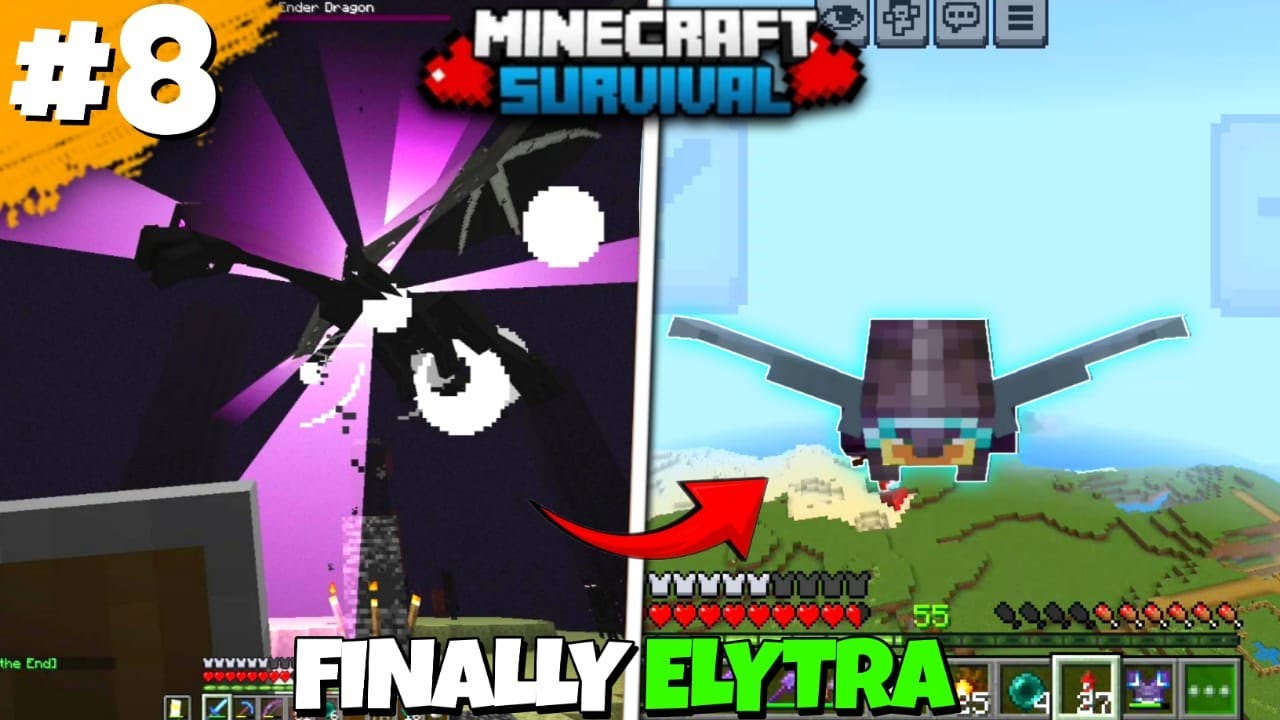 I Finally Defeated the Ender Dragon & Got Elytra in Minecraft Survival😱|| BikuMc
