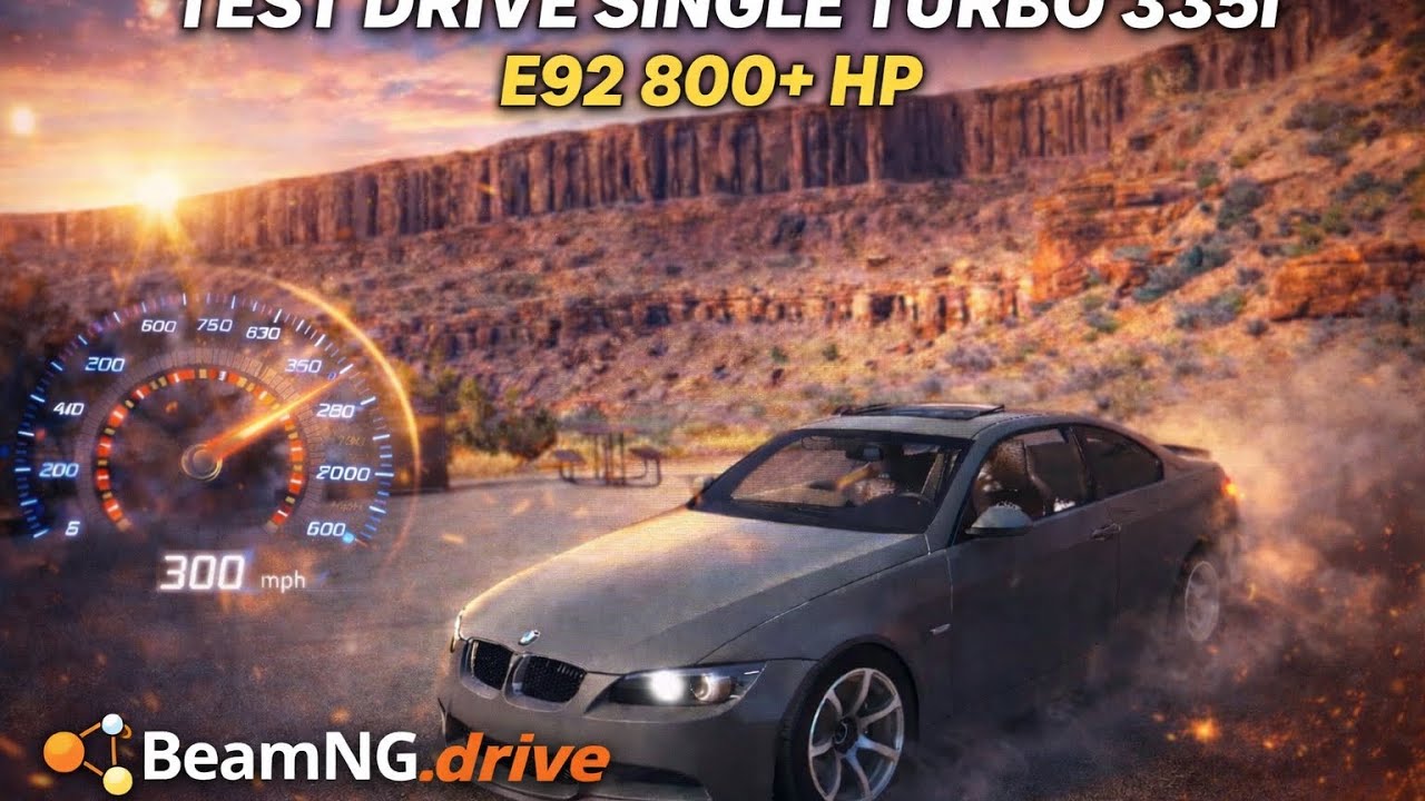 Testing BMW 335i E92 Single Turbo  (BeamNG Drive G920 )