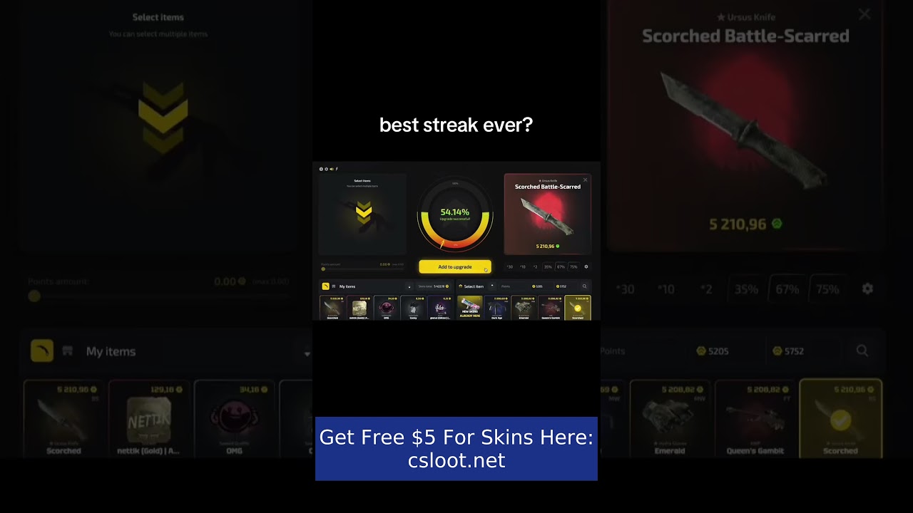 such a crazy streak 💪#upgrader #counterstrike #cs2 #win #skins