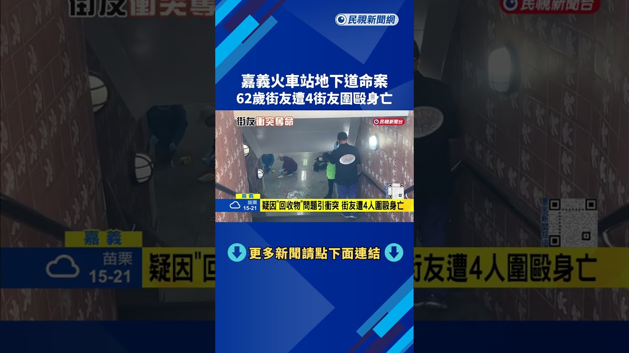 初三為回收物大打出手 嘉義火車站街友遭圍毆身亡－民視新聞