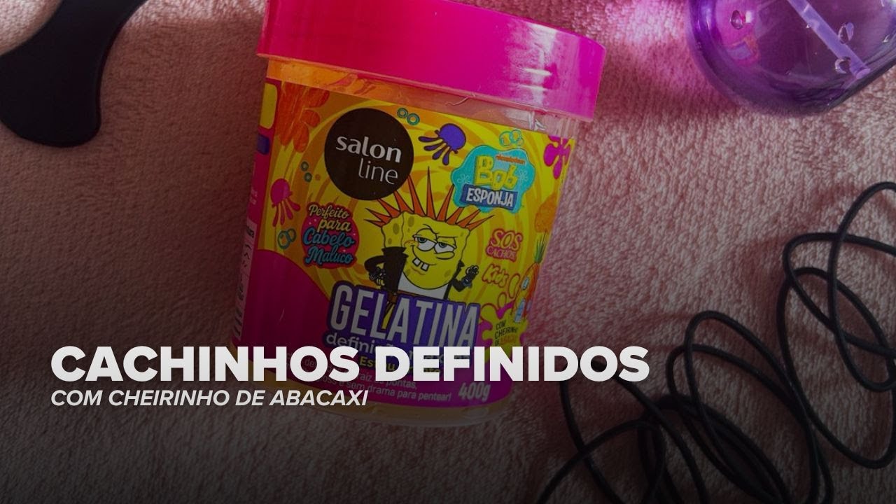 Gelatina Bob Esponja SOS Cachos Kids: cachos definidos com cheirinho de abacaxi