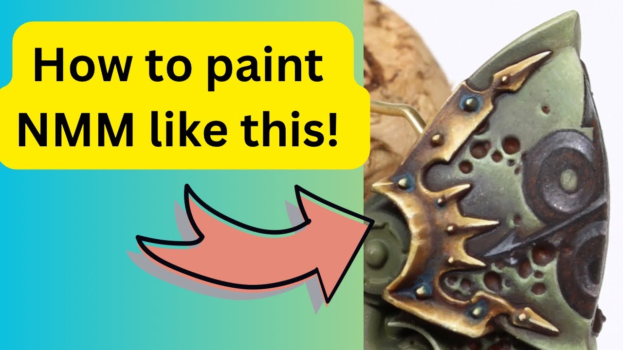 How I paint NMM gold trim non metallic metal