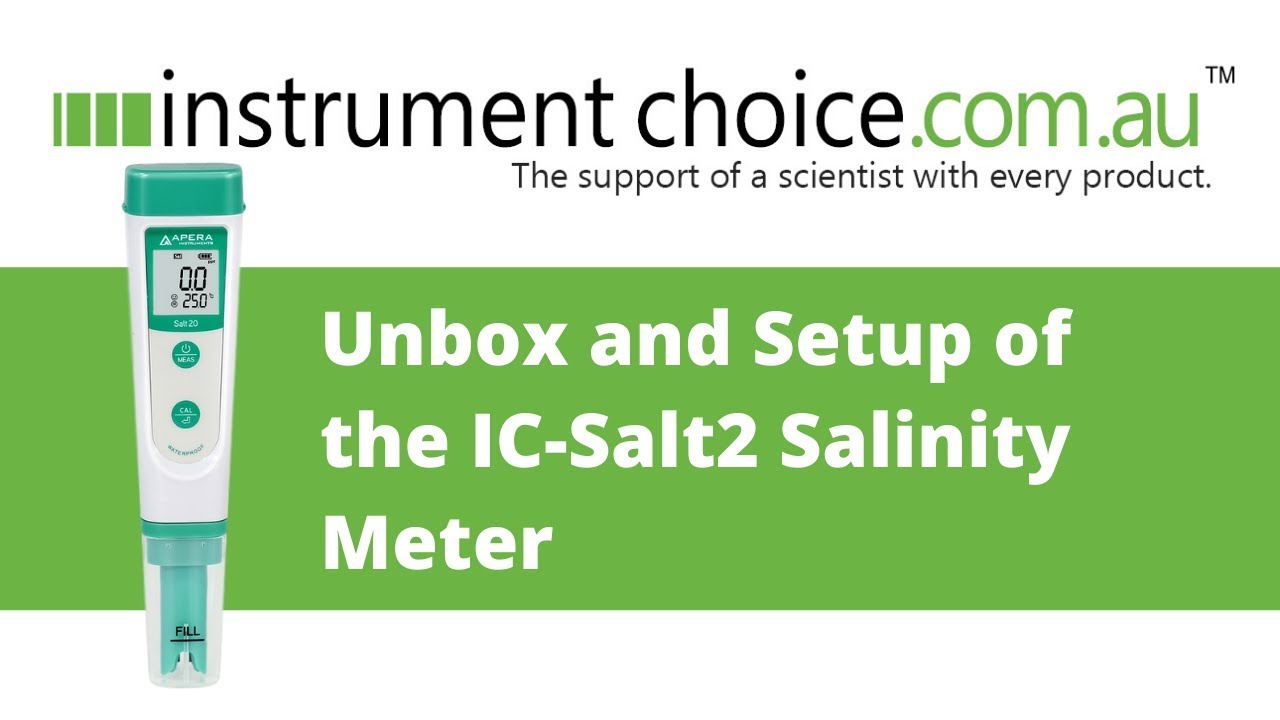Unbox and Set Up of the Salt20 Value Salinity Pocket Tester Kit (IC-SALT2)